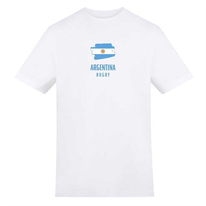 White-Light Blue - Front - AWD Mens Argentine Flag Rugby T-Shirt