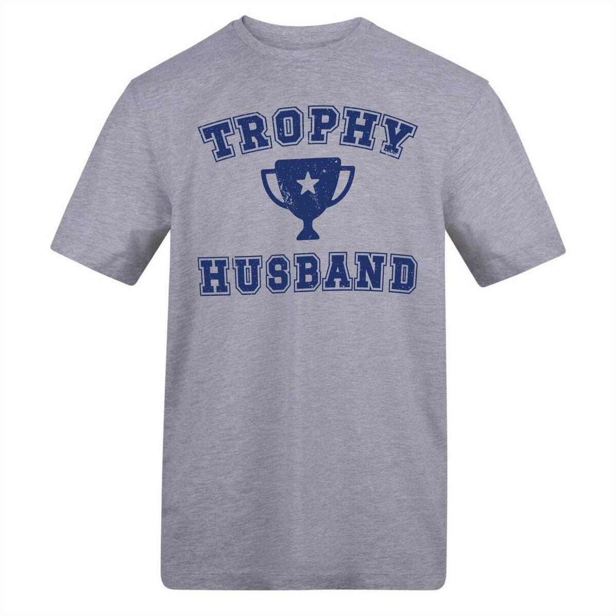 Grey - Front - AWD Mens Trophy Husband T-Shirt