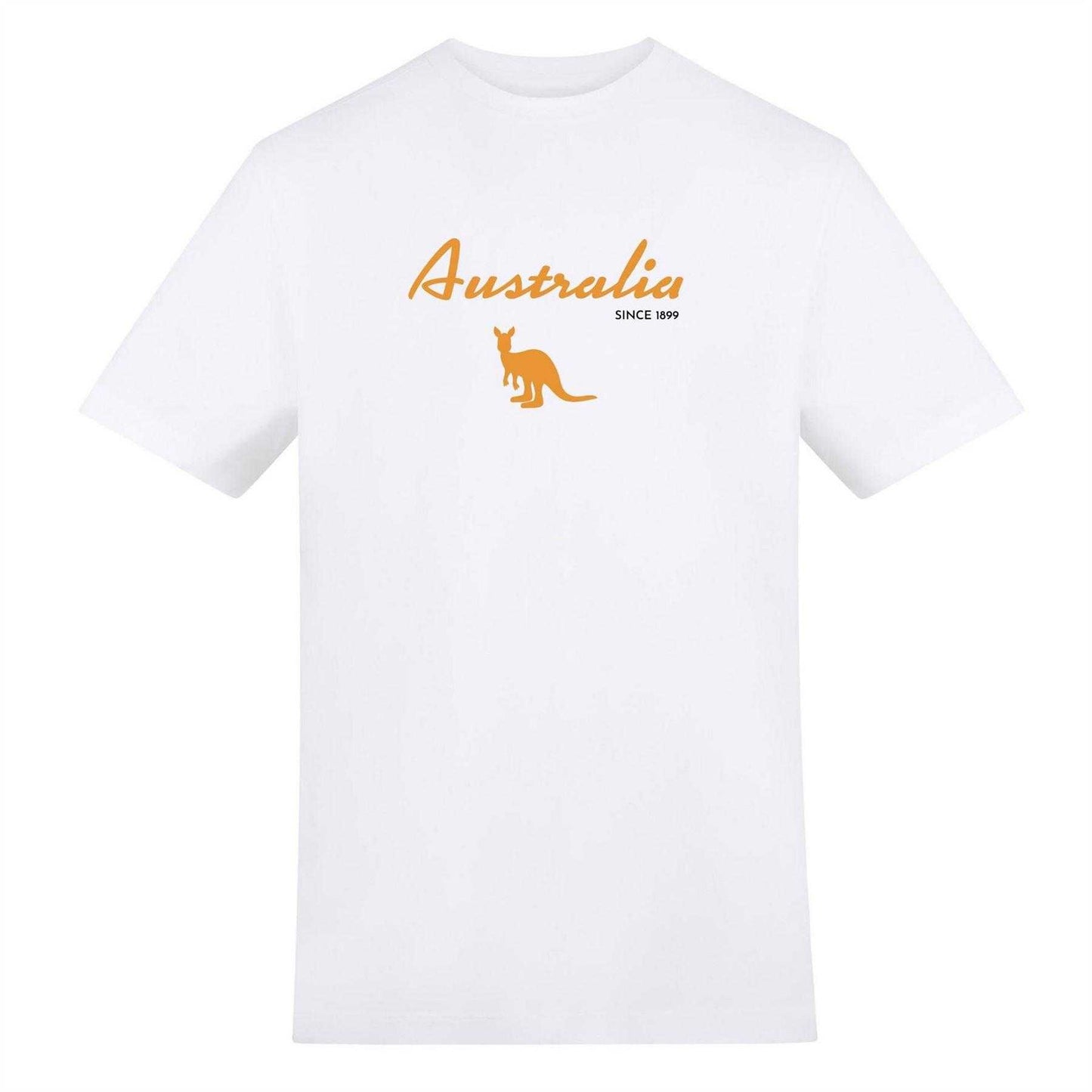 White - Front - AWD Mens Australia Rugby T-Shirt
