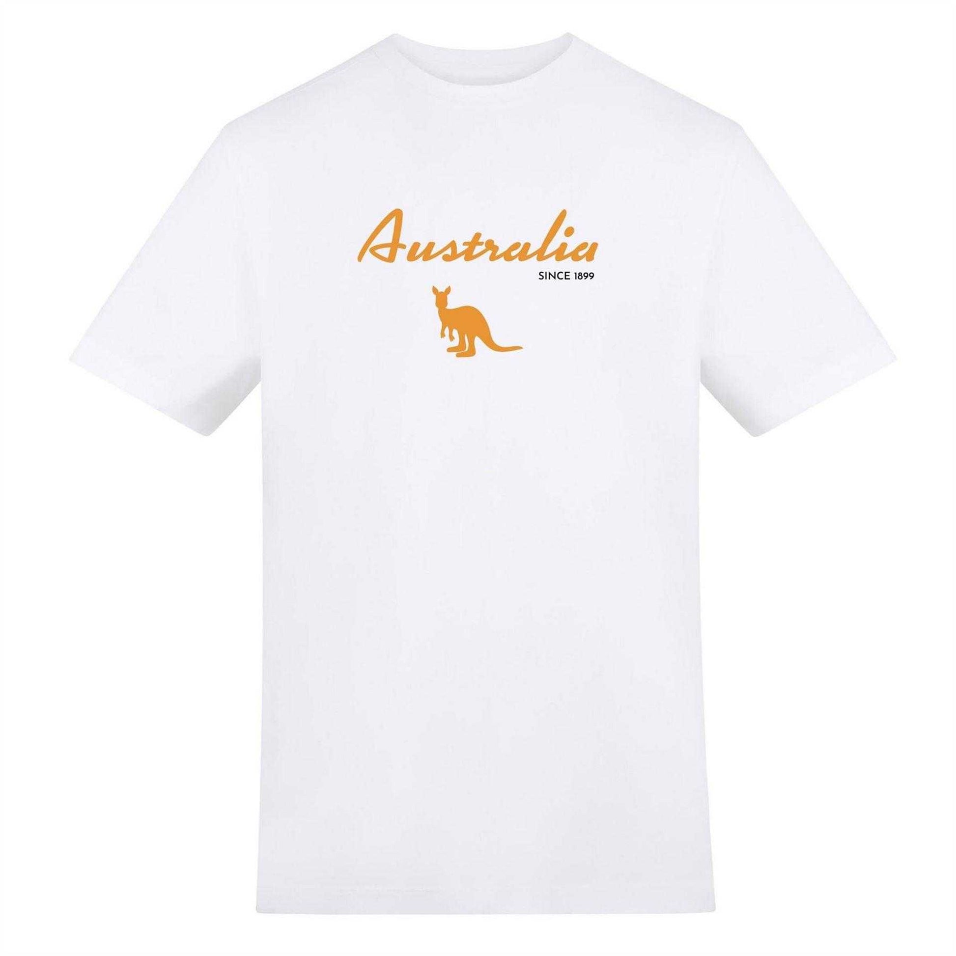 White - Front - AWD Mens Australia Rugby T-Shirt