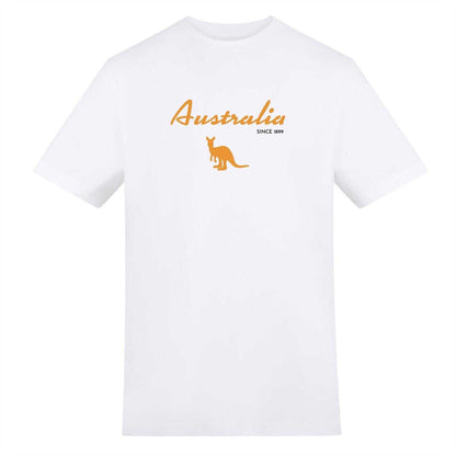 White - Front - AWD Mens Australia Rugby T-Shirt