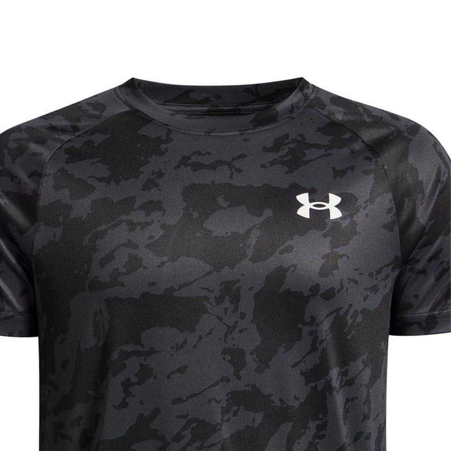 Black Camo - Side - Under Armour Boys Tech 2.0 Camouflage T-Shirt
