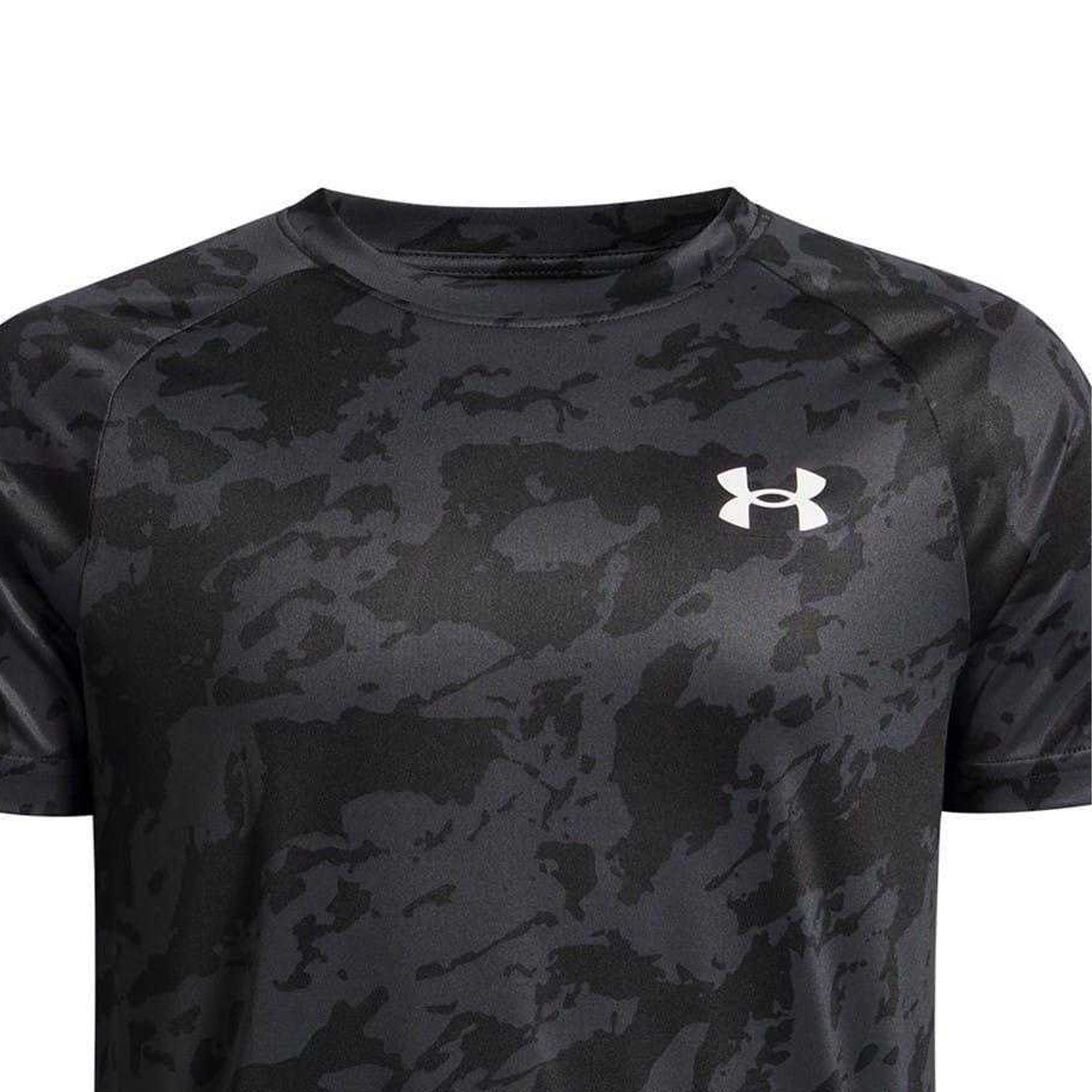 Black Camo - Side - Under Armour Boys Tech 2.0 Camouflage T-Shirt