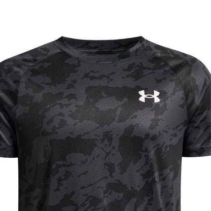 Black Camo - Side - Under Armour Boys Tech 2.0 Camouflage T-Shirt