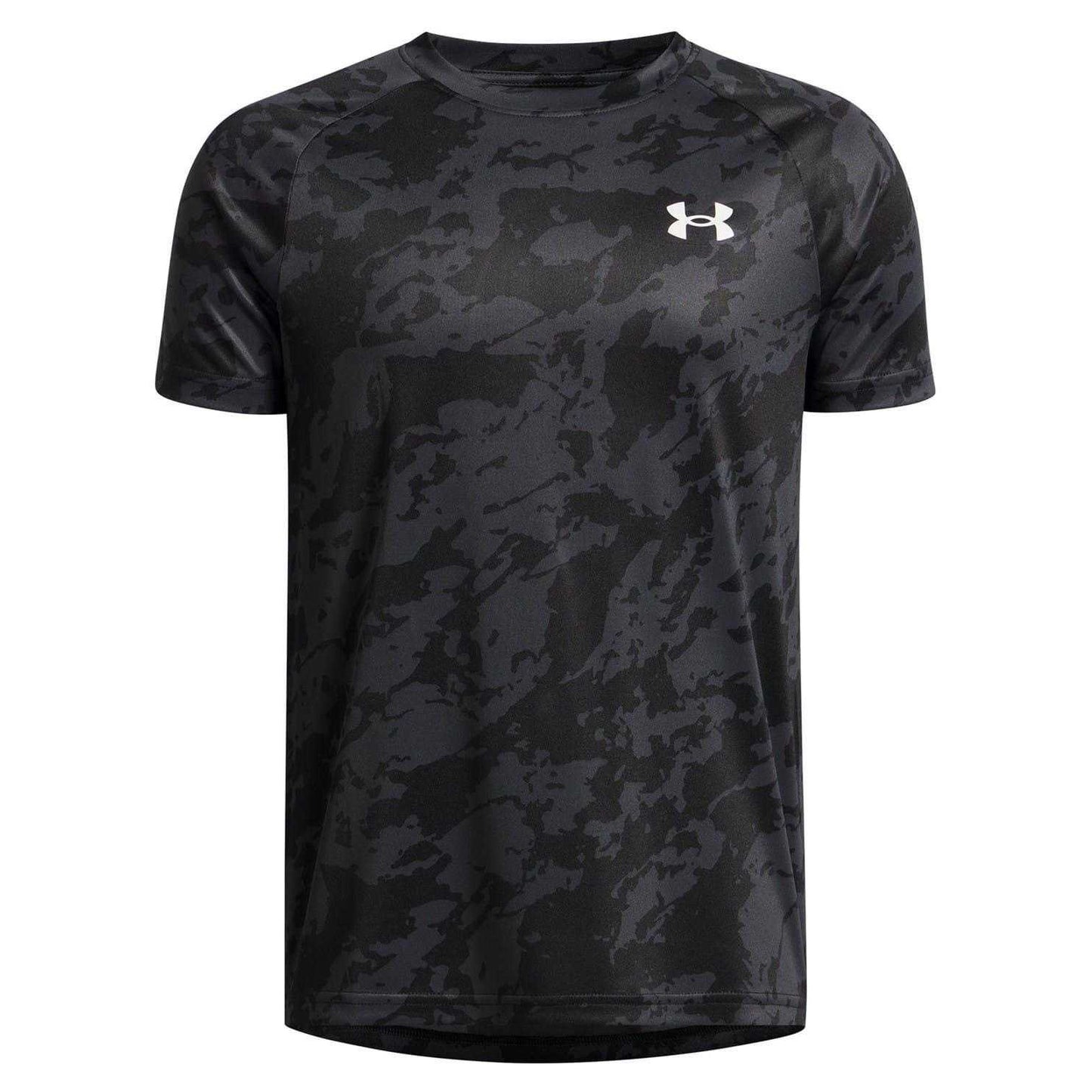 Black Camo - Front - Under Armour Boys Tech 2.0 Camouflage T-Shirt