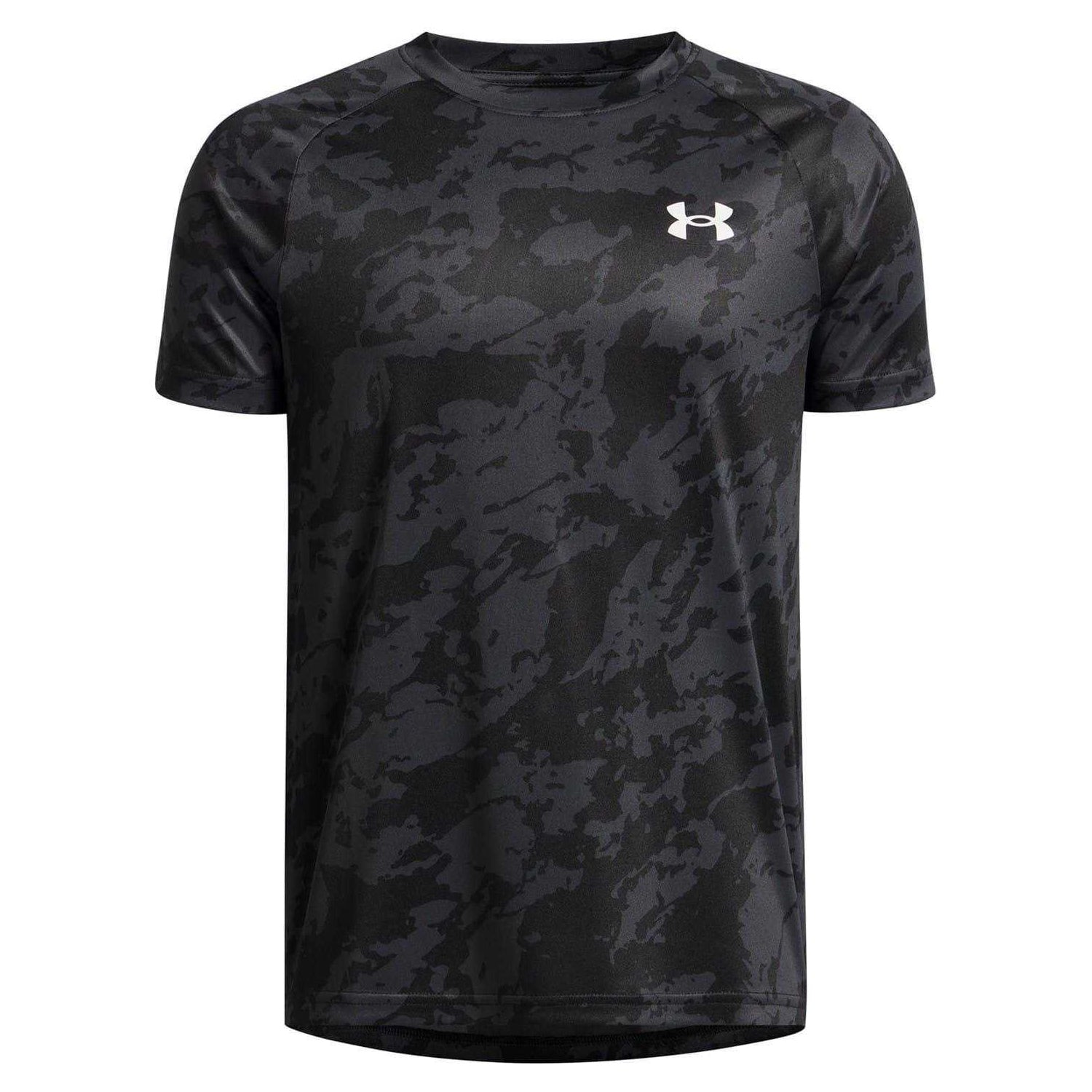 Black Camo - Front - Under Armour Boys Tech 2.0 Camouflage T-Shirt