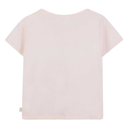 Pink - Back - Billieblush Girls Graphic Print Sequins T-Shirt