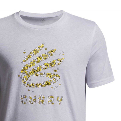 White - Side - Under Armour Boys Curry T-Shirt