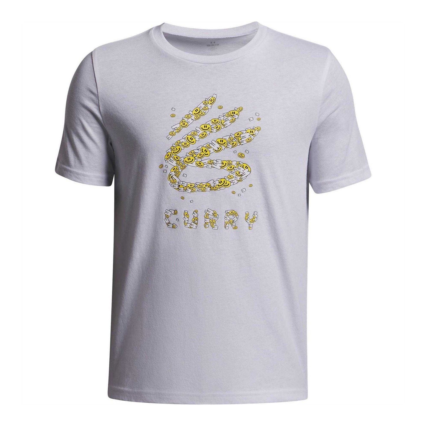 White - Front - Under Armour Boys Curry T-Shirt