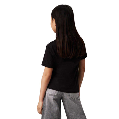 Black - Back - Calvin Klein Childrens-Kids Monogram T-Shirt