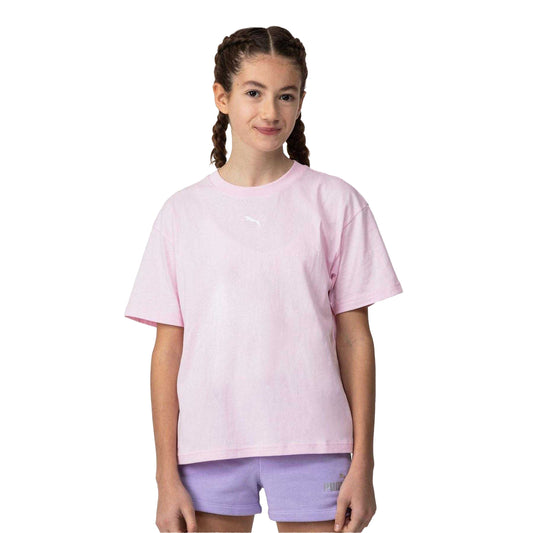 Pink - Front - Puma Childrens-Kids Essential T-Shirt
