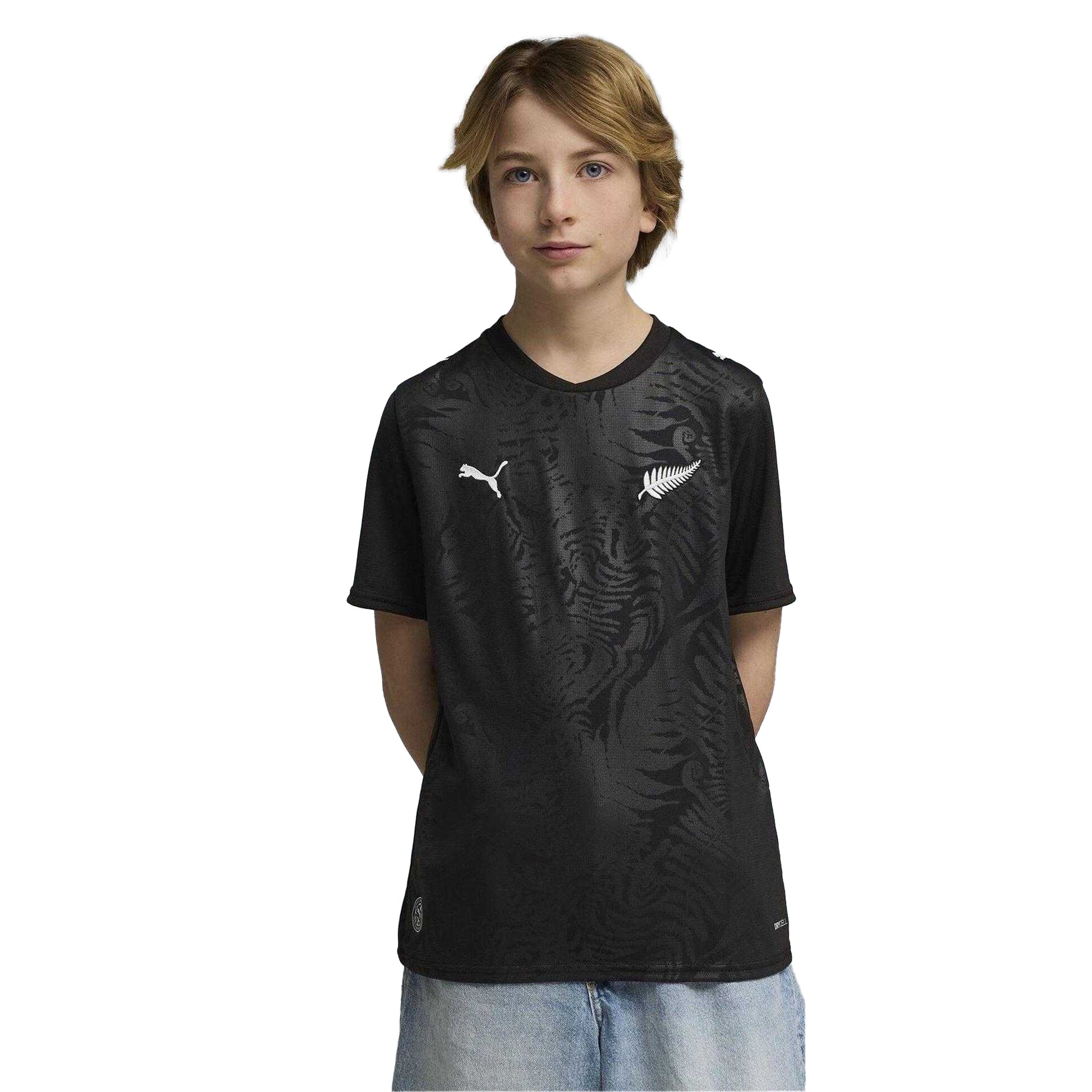 Black-Silver - Side - Puma Mens World Cup 2026 New Zealand Football Shirt
