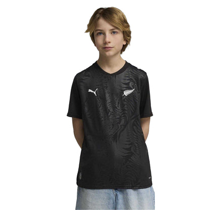 Black-Silver - Side - Puma Mens World Cup 2026 New Zealand Football Shirt