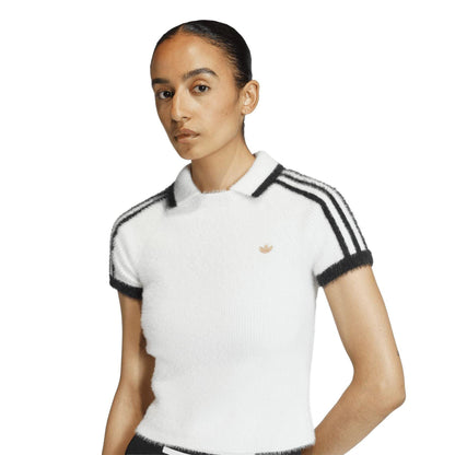 White - Side - Adidas Womens-Ladies Originals Polo Shirt