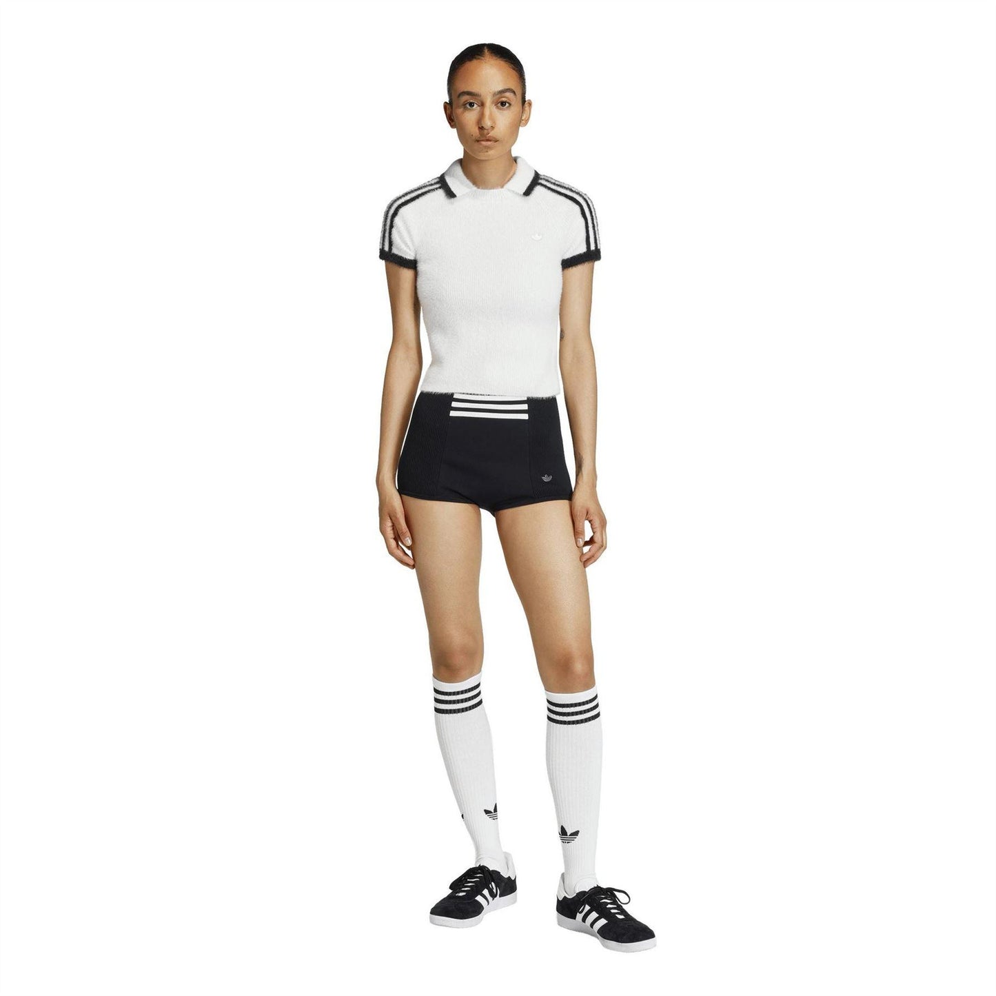 White - Pack Shot - Adidas Womens-Ladies Originals Polo Shirt