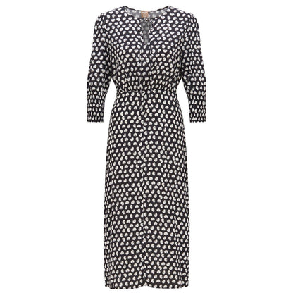 Black-White - Front - Boss Womens-Ladies Dalfori Dress