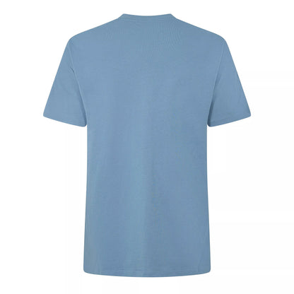 China Blue - Back - Armani Exchange Mens Plain Cotton T-Shirt
