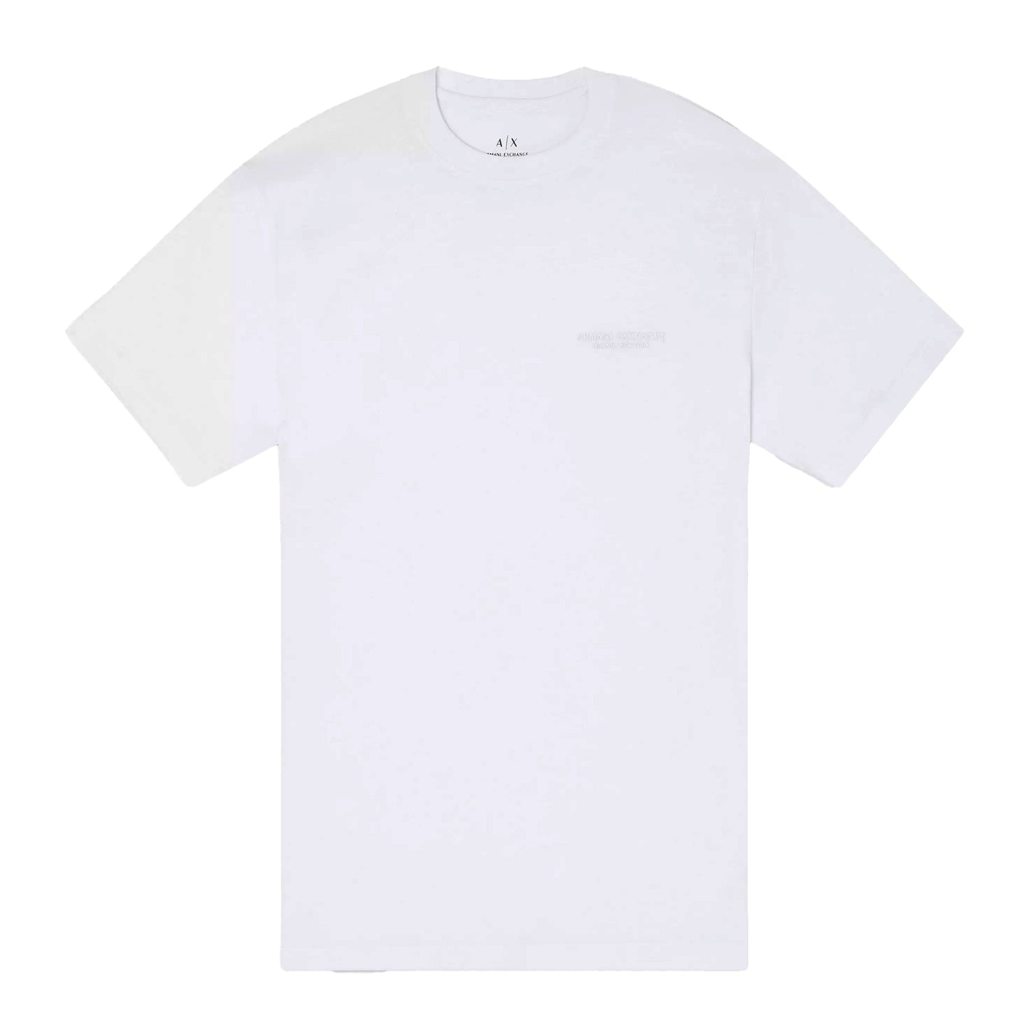 White - Front - Armani Exchange Mens Plain Cotton T-Shirt