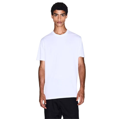 White - Side - Armani Exchange Mens Plain Cotton T-Shirt