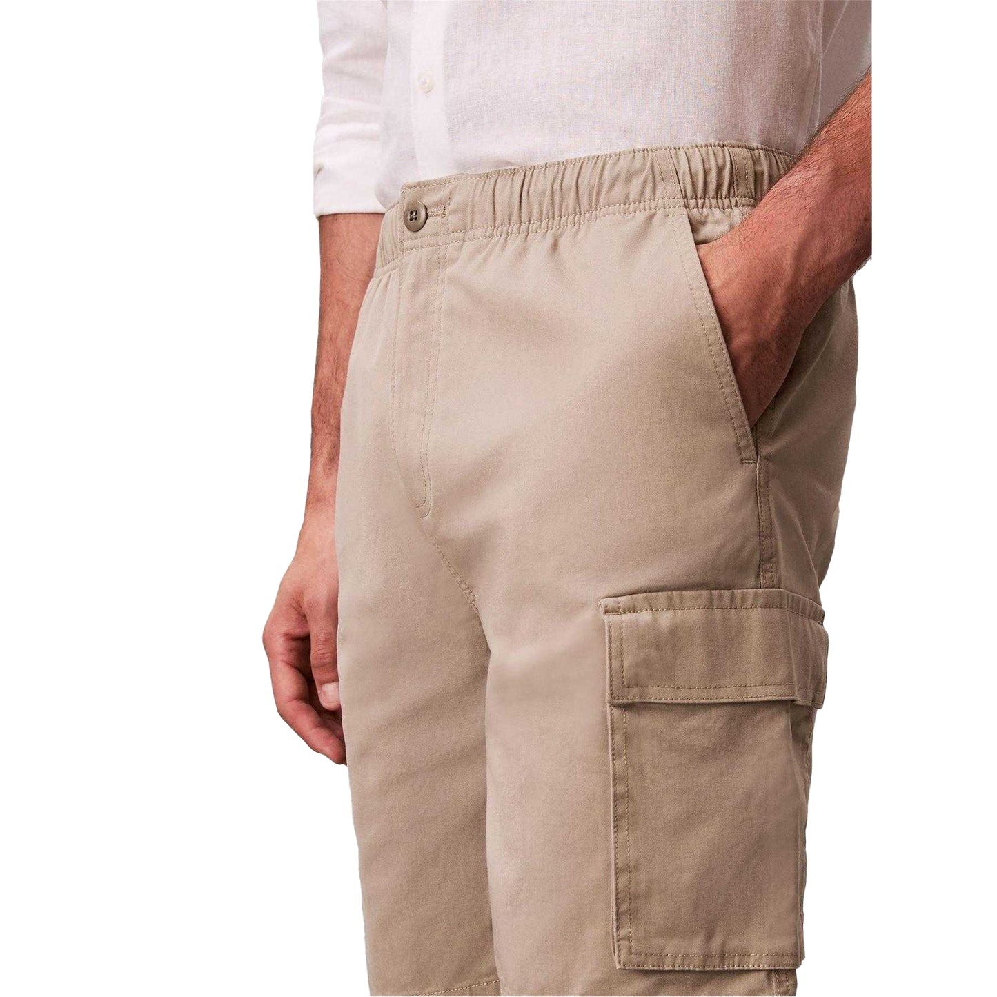 Vintage Khaki - Side - Calvin Klein Mens Cargo Shorts