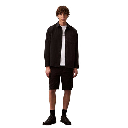 Black - Side - Calvin Klein Mens Cargo Shorts