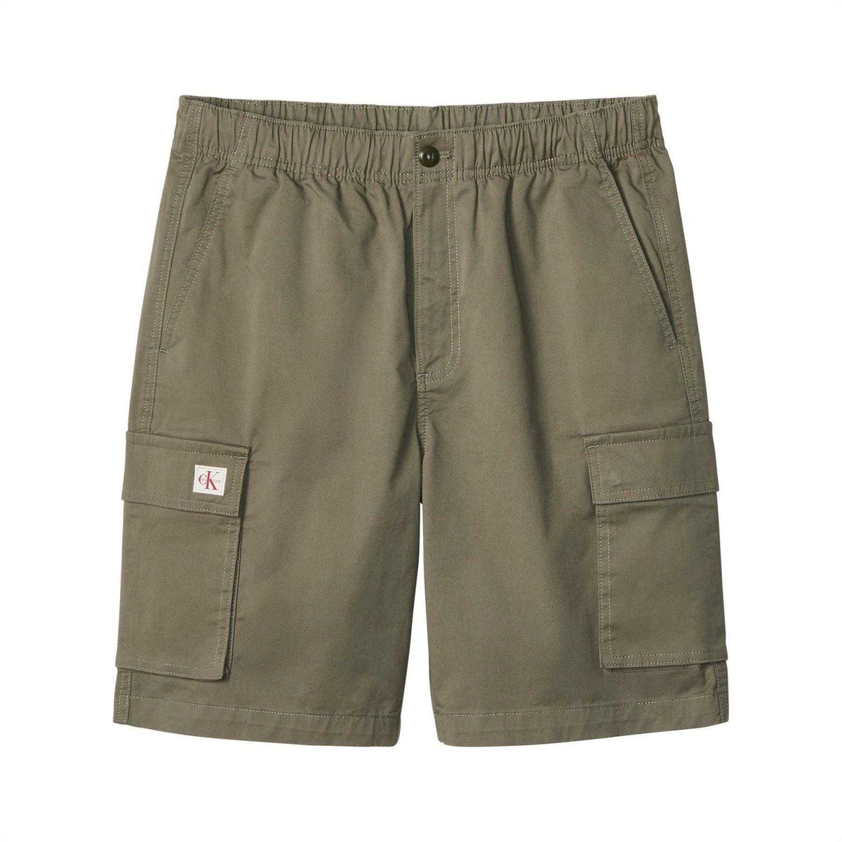 Dusty Olive - Front - Calvin Klein Mens Cargo Shorts