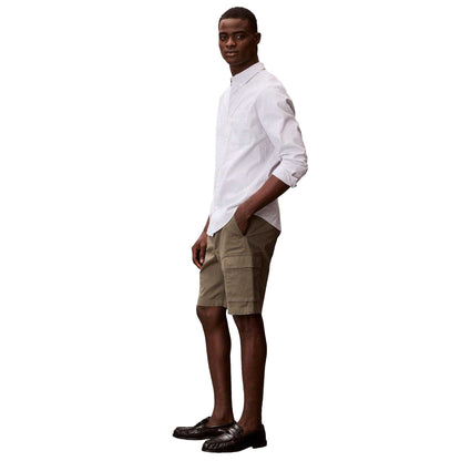 Dusty Olive - Side - Calvin Klein Mens Cargo Shorts