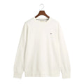 White - Front - Gant Unisex Adult Archive Shield Embroidered Crew Neck Sweatshirt