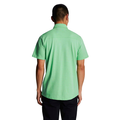Green - Back - Lyle & Scott Mens Pique Short-Sleeved Shirt