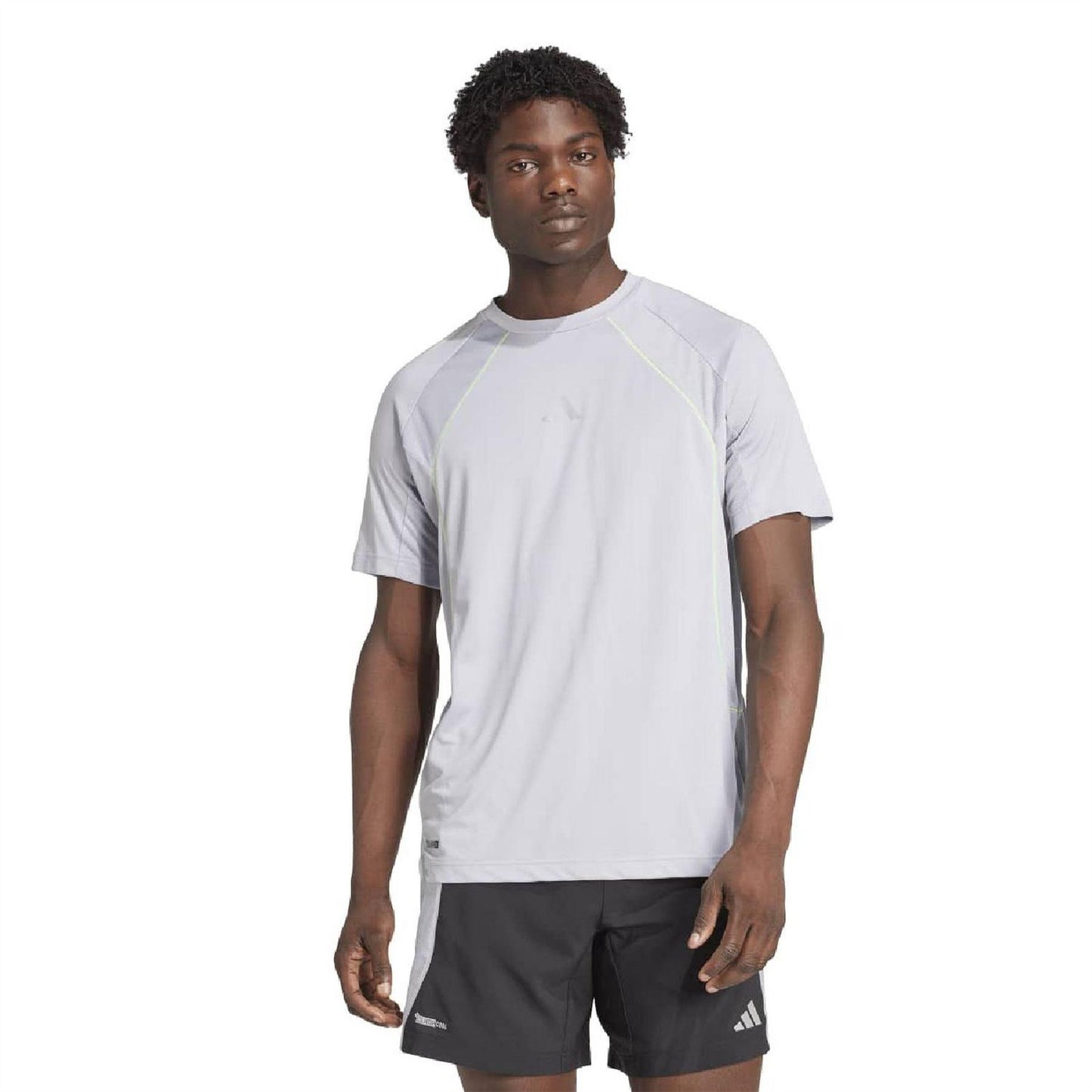 Silver - Lifestyle - Adidas Mens Logo Climacool T-Shirt
