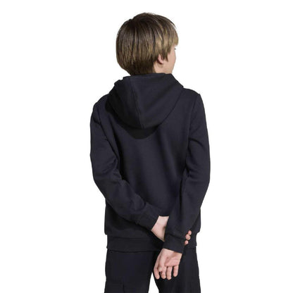 Black - Back - Adidas Childrens-Kids Camo Logo Hoodie