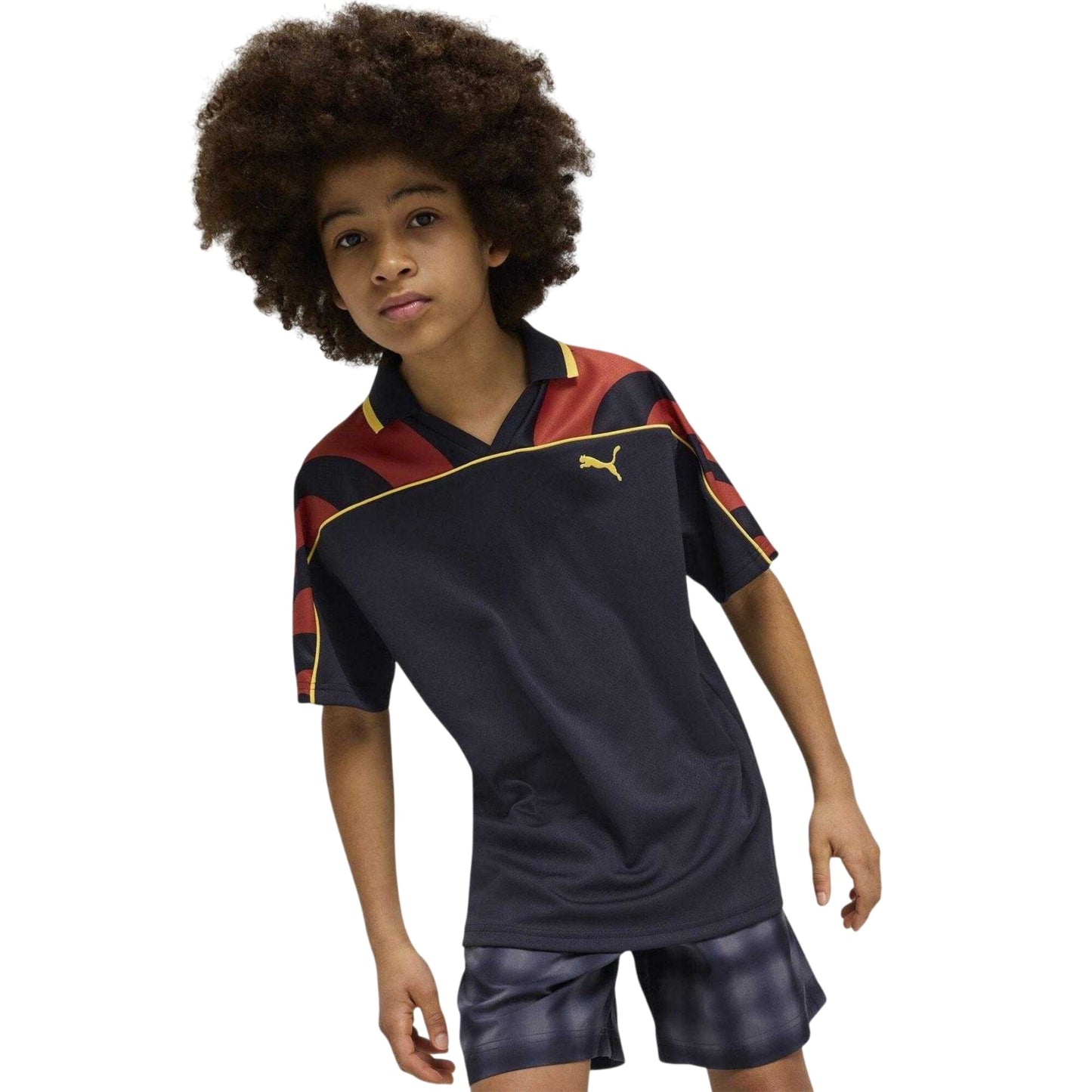 New French Navy - Side - Puma Childrens-Kids Road To Unity Relaxed Fit Football Jersey