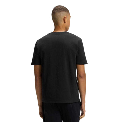 Black - Back - Boss Mens Logo Polycotton Regular T-Shirt