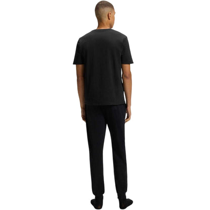 Black - Close up - Boss Mens Logo Polycotton Regular T-Shirt