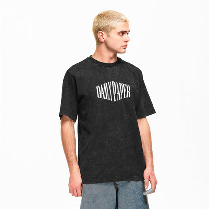 Black - Lifestyle - Daily Paper Mens Washed Out Logo T-Shirt