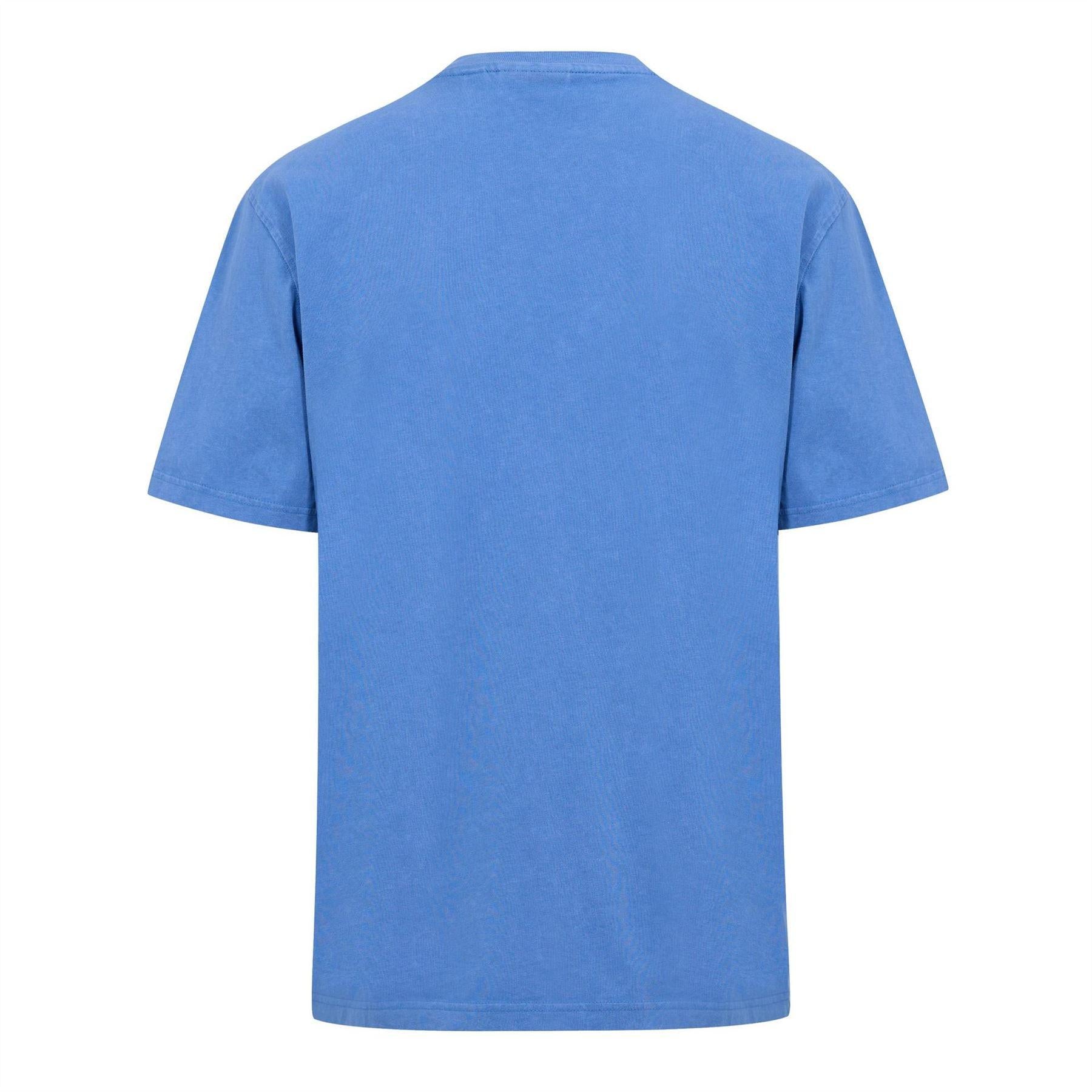 Quiet Blue - Back - Daily Paper Mens Washed Out Logo T-Shirt