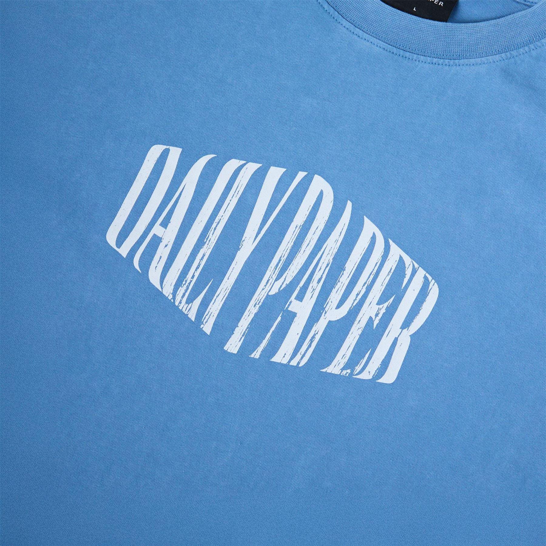 Quiet Blue - Side - Daily Paper Mens Washed Out Logo T-Shirt