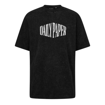 Black - Front - Daily Paper Mens Washed Out Logo T-Shirt