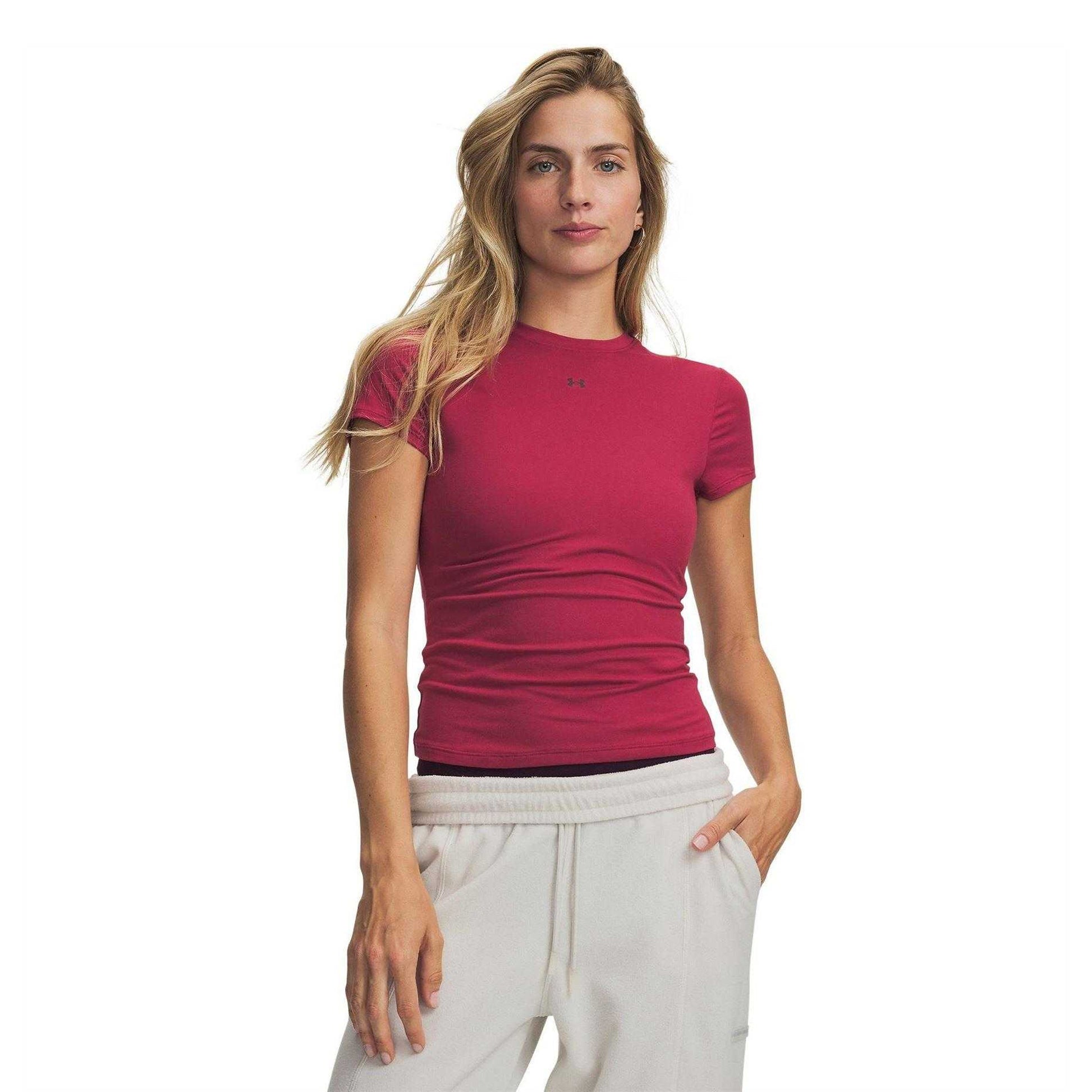 Claret - Side - Under Armour Womens-Ladies Motion T-Shirt