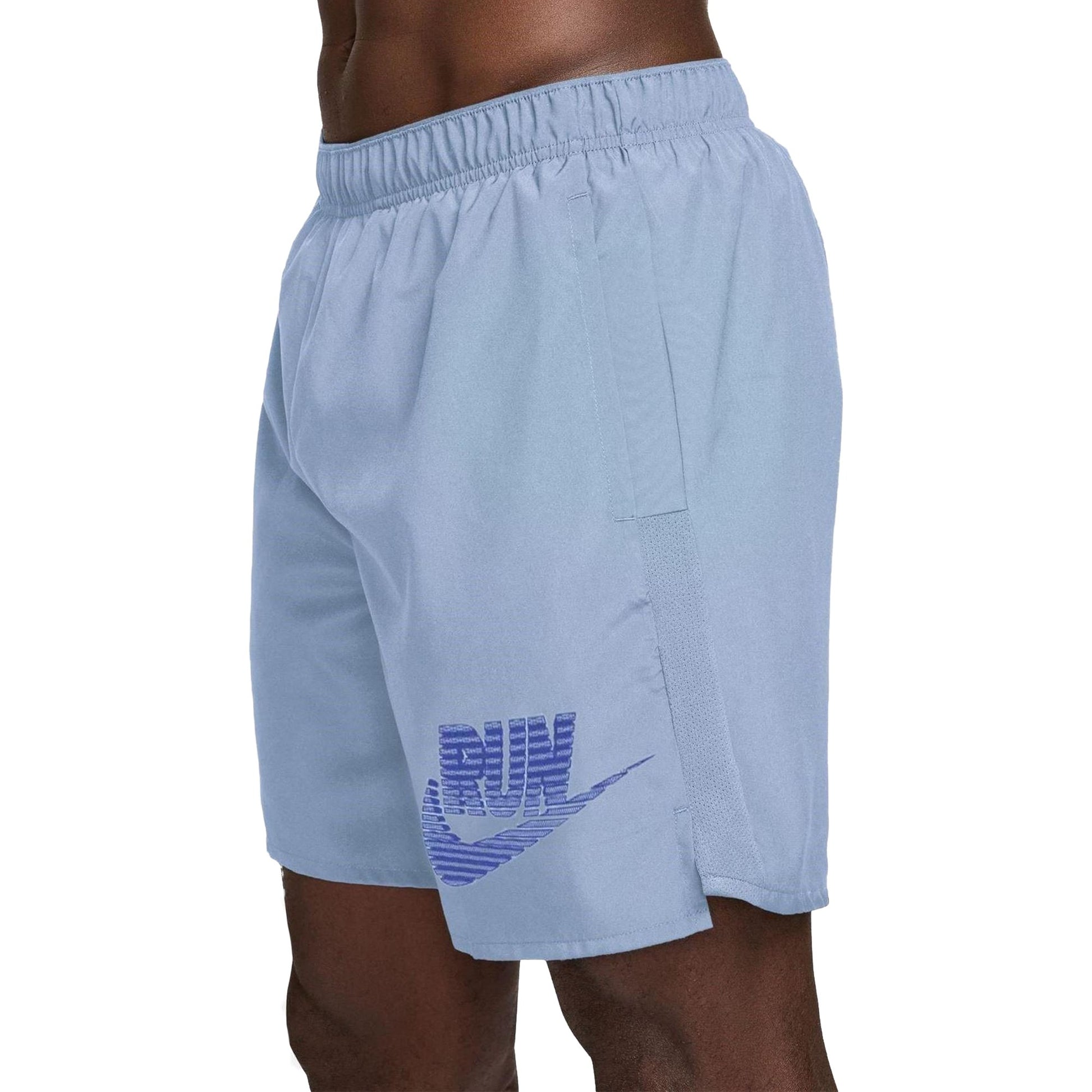 Blue - Side - Nike Mens Performance Lightweight Running Shorts