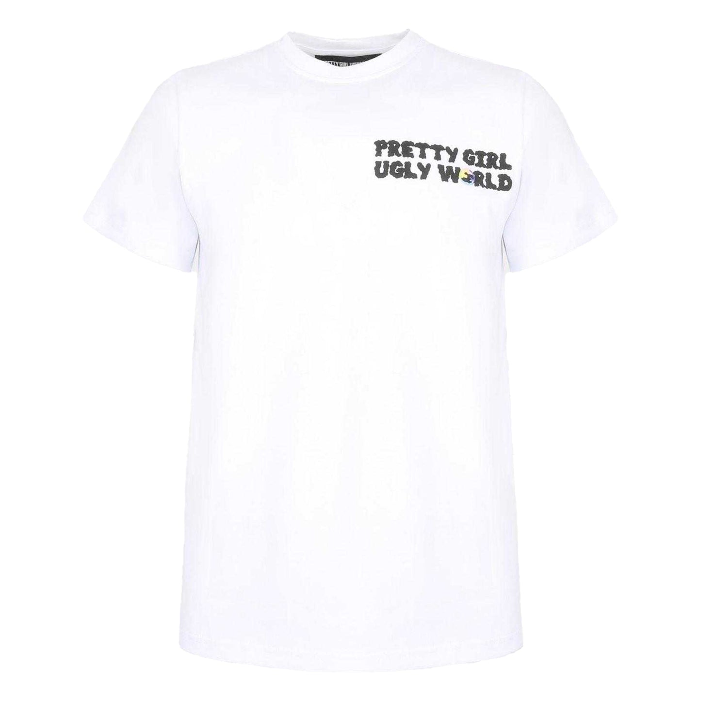 White - Front - Pretty Boy Ugly World Womens-Ladies Graphic Print Short-Sleeved T-Shirt