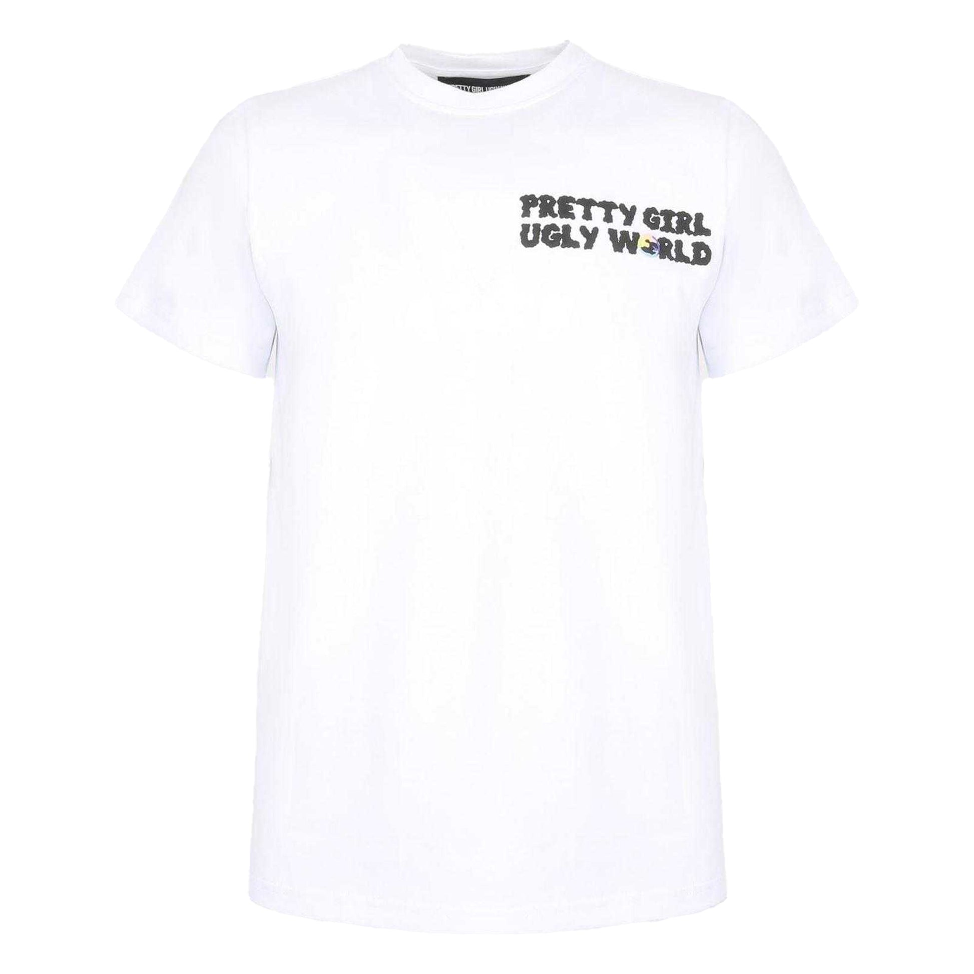 White - Front - Pretty Boy Ugly World Womens-Ladies Graphic Print Short-Sleeved T-Shirt