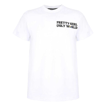 White - Front - Pretty Boy Ugly World Womens-Ladies Graphic Print Short-Sleeved T-Shirt