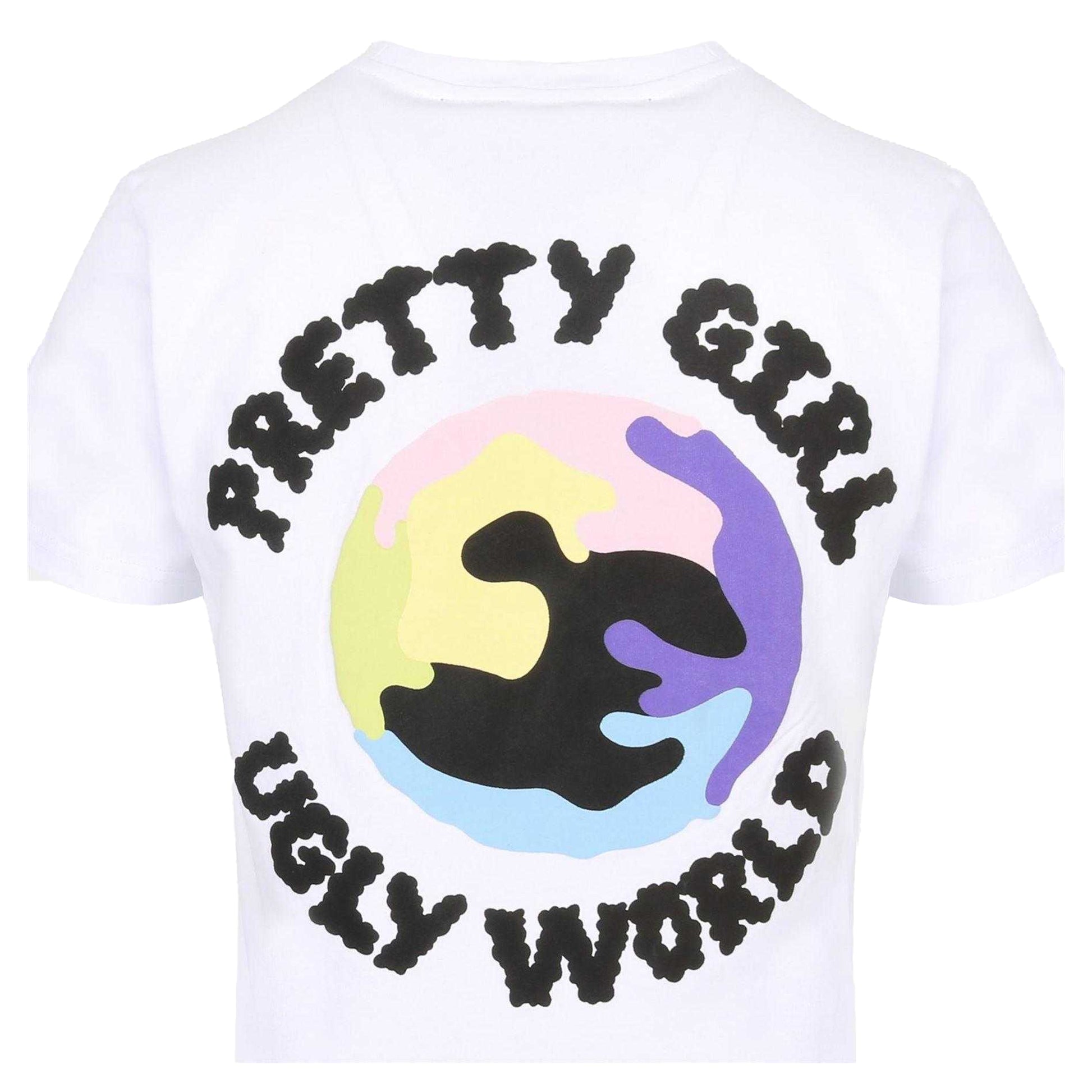 White - Side - Pretty Boy Ugly World Womens-Ladies Graphic Print Short-Sleeved T-Shirt