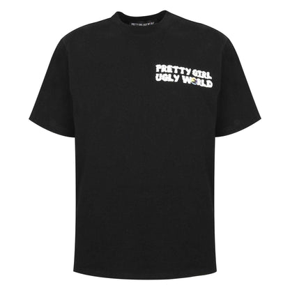 Black - Front - Pretty Boy Ugly World Womens-Ladies Graphic Print Short-Sleeved T-Shirt