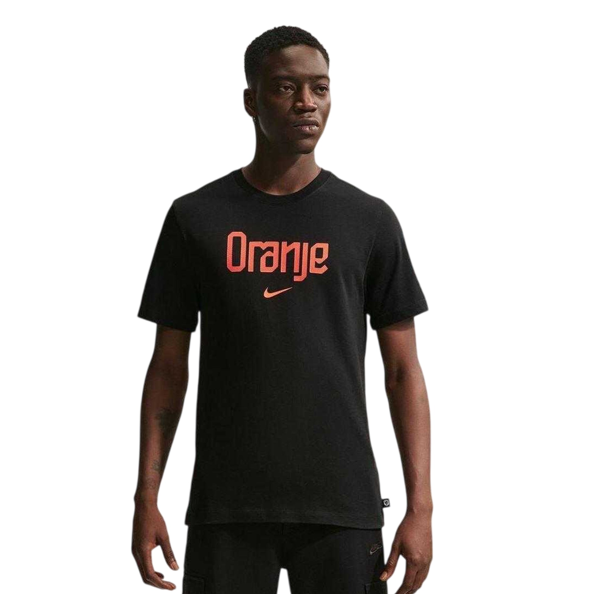 Black - Front - Nike Mens Team Netherlands FC Short-Sleeved T-Shirt