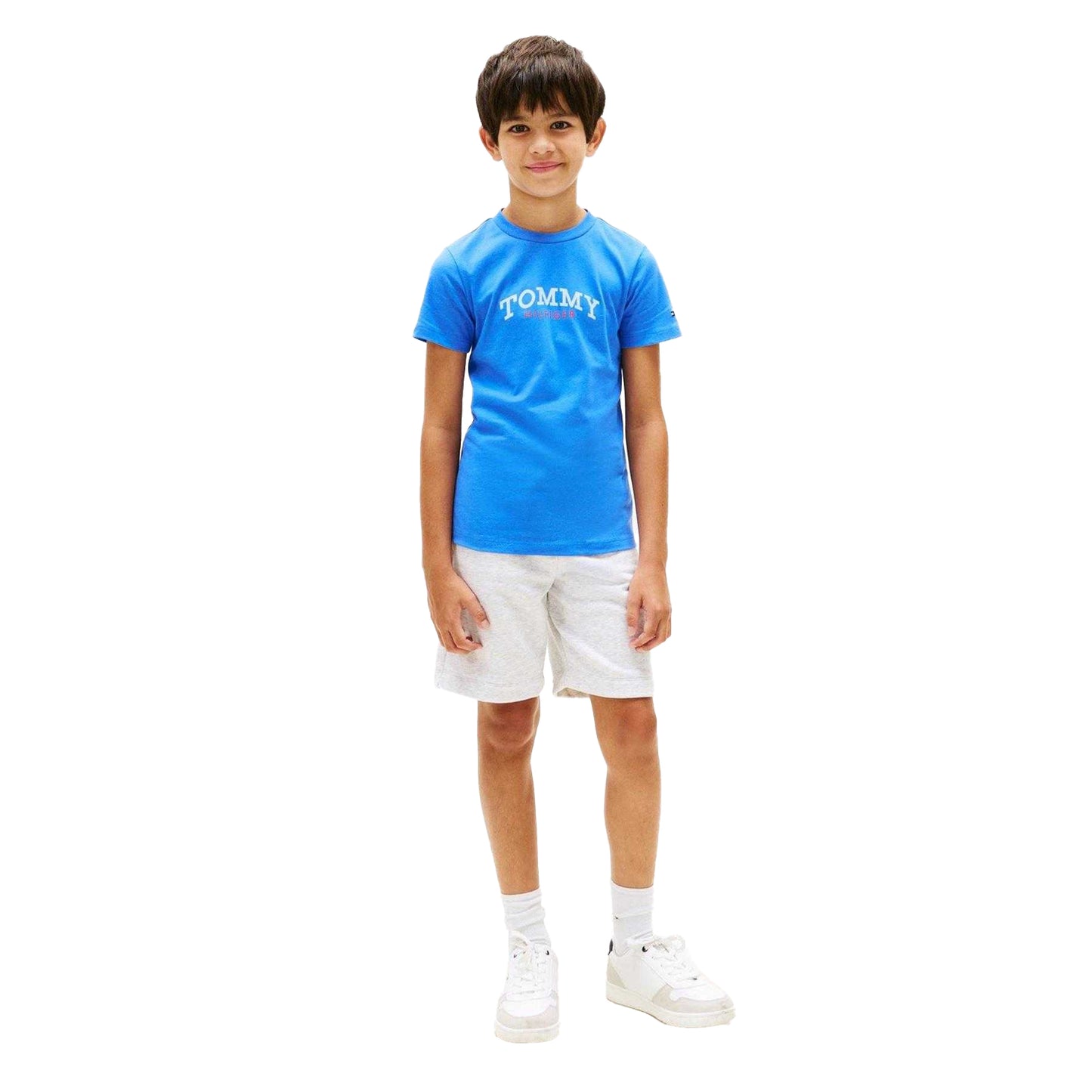 Blue - Lifestyle - Tommy Hilfiger Childrens-Kids Monogram Cotton T-Shirt