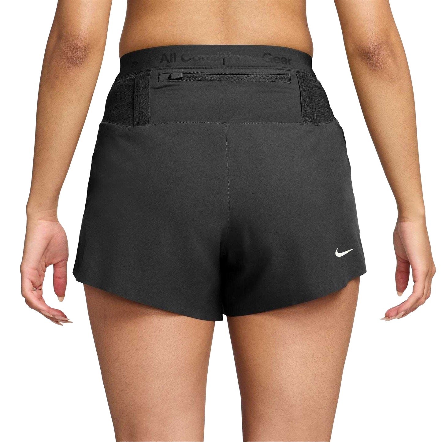 Black-White - Back - Nike Womens-Ladies ACG Athletic Running Shorts