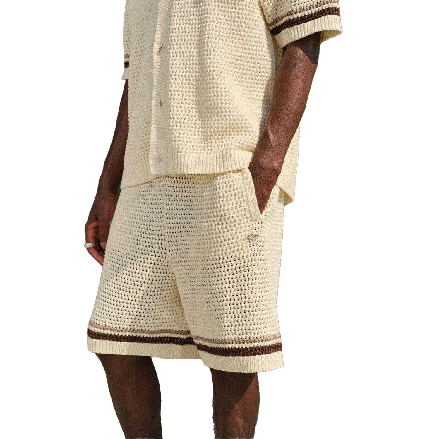 Off White - Side - Moncler Mens Woven Lightweight Track Shorts
