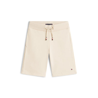 Beige - Side - Tommy Hilfiger Childrens-Kids Short-Sleeved T-Shirt & Shorts Set